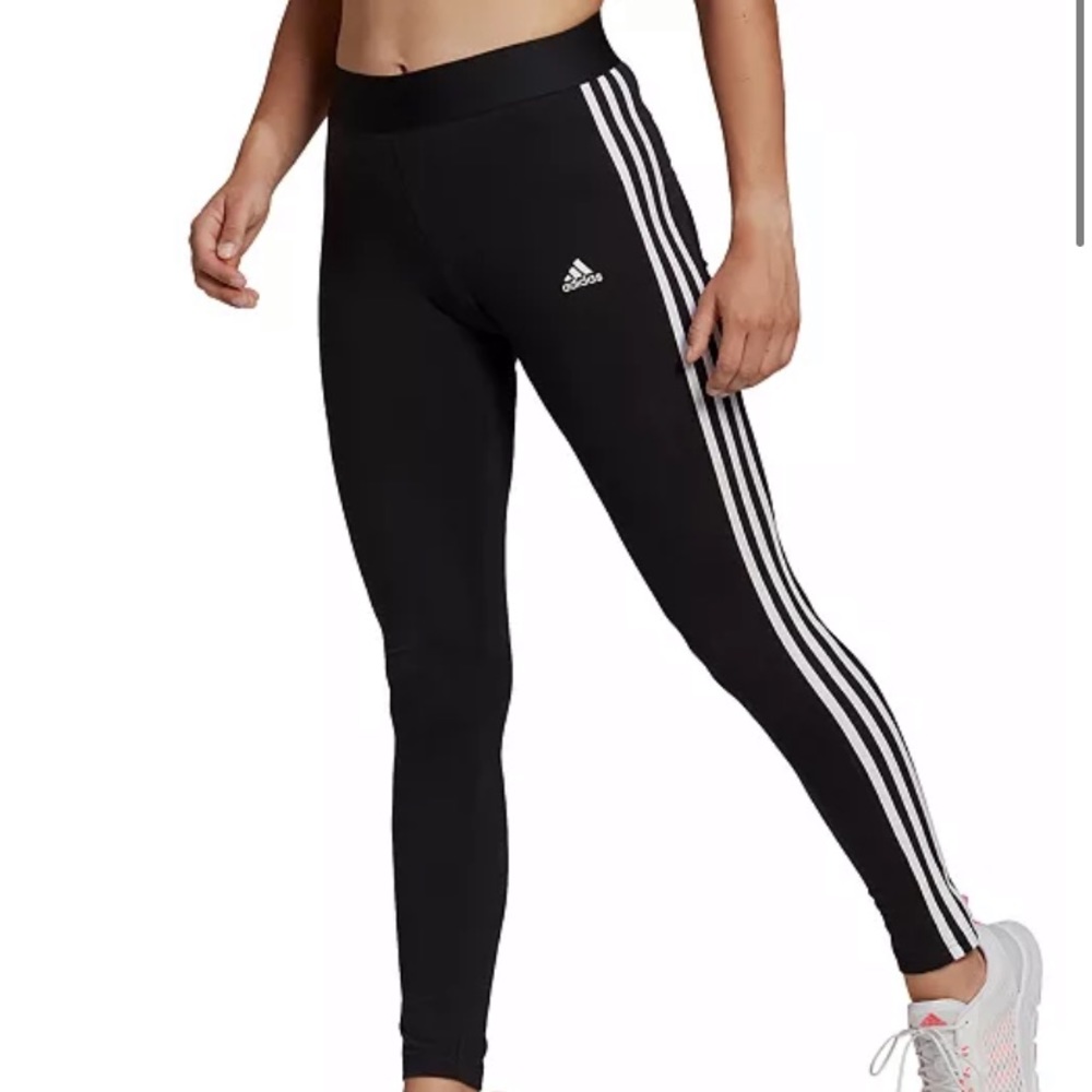 3-Stripe Full Length Adidas Cotton Leggings